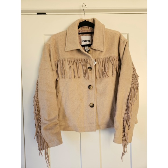 RSQ Jackets & Blazers - RSQ fringe jacket size large NWT